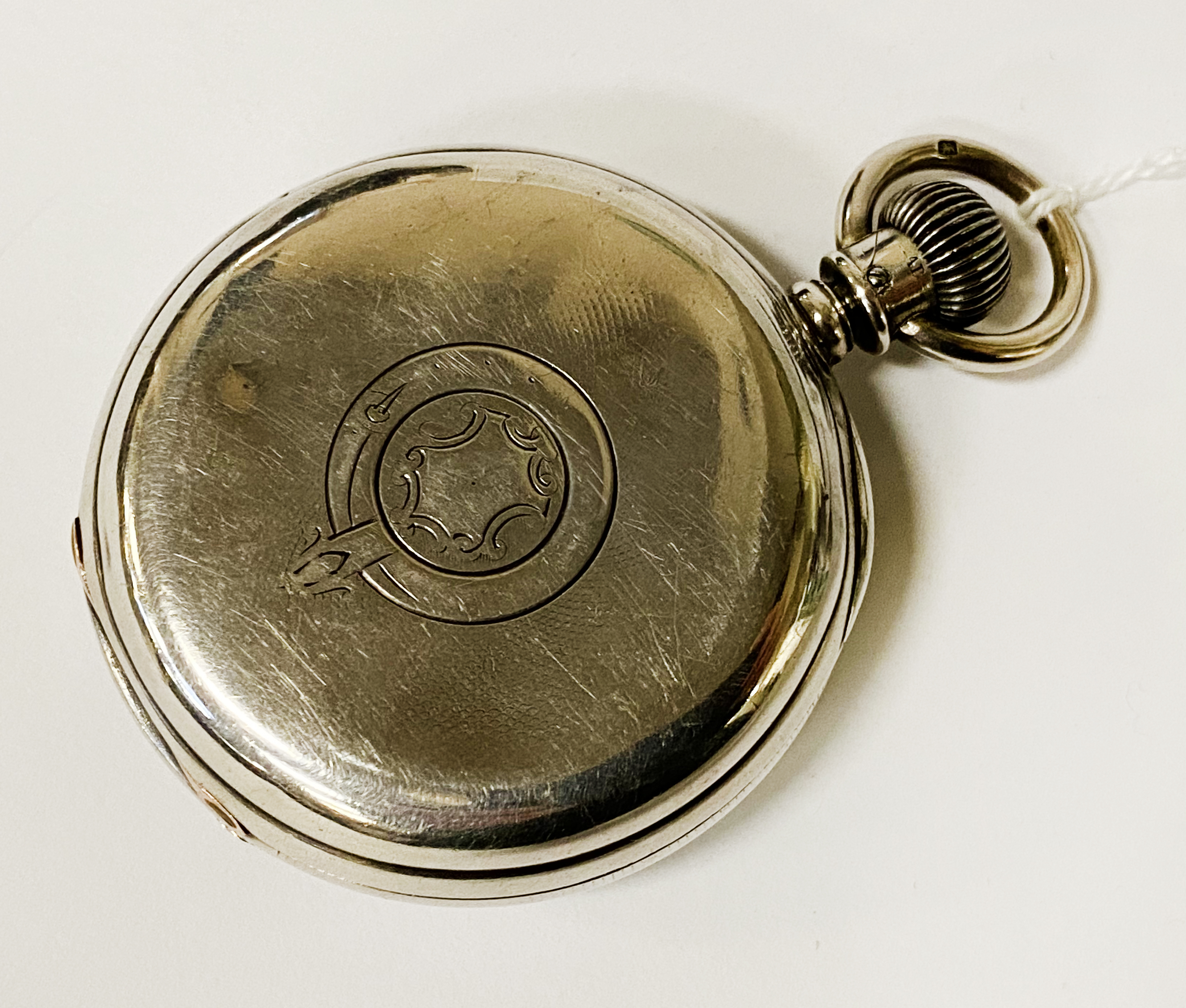 SILVER OPEN FACED POCKET WATCH LONGINES LONDON 1884 (SETTING HANDS AT 2 O'CLOCK SMALL LEVER) ''FIRST - Image 2 of 2
