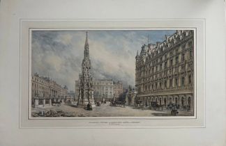 JOHN O’CONNOR (1830-1889). WATERCOLOUR. “CHARING CROSS THE STRAND”. SIGNED WITH INITIALS