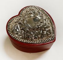 HM SILVER HEART BOX FOR JEWELLERY