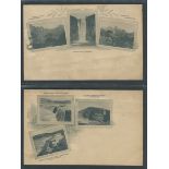 TWO UNUSED ANTIQUE NATAL MULTIVIEW POSTCARDS