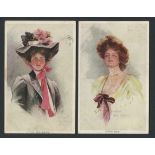 TWO VINTAGE GLAMOUR POSTCARDS