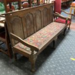 LARGE OAK SETTLE