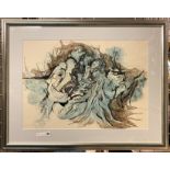 HEDVA ''THE CRY'' FRAMED PICTURE 71CMS (H) X 92CMS (W) APPROX