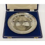 PIETRO ANNIGONI - SILVER JUBILEE - QUEEN ELIZABETH II SILVER SALVER 11OZS APPROX