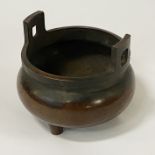 BRONZE CHINESE CENSER - MARK TO BASE 9CMS (H) APPROX