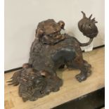 BRONZE FOO DOG CHINESE CENSER 22CMS (H) APPROX