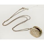 HM SILVER LOCKET & CHAIN 13 GRAMS APPROX