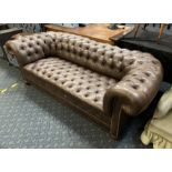 BROWN CHESTERFIELD SOFA