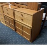 PAIR OF TEAK NATHAN SIDE CABINETS