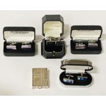 DUPONT LIGHTER & 4 PAIRS OF BOXED CUFFLINKS