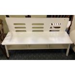 WHITE PAINTED DOUBLE SEAT