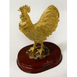 WISDOM ROOSTER FIGURE (24K PLATED) 20CMS (H) APPROX