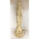 CARVED ORIENTAL FIGURE 46.5 CMS (H) APPROX