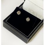 PAIR OF 18 CARAT WHITE GOLD DIAMOND STUD EARRINGS APPROX 0.30 CARAT EACH STONE
