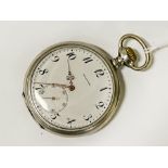 ZENITH 800 GRADE SILVER POCKET WATCH