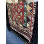 SOUTH WEST PERSIAN QASHQAI KILIM 225CMS X 160CMS