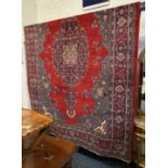 FINE NORTH EAST PERSIAN MOUD CARPET 360CMS X 230CMS