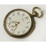 LONGINES 800 GRADE SILVER POCKET WATCH