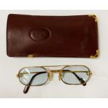CARTIER GLASSES IN CARTIER POUCH