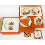 WEDGWOOD CLARICE CLIFF TEA FOR TWO SET - BOXED