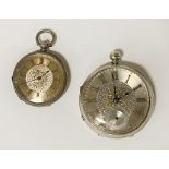 SILVER POCKET WATCH & ANOTHER