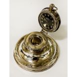 INGERSOLL WATCH / INKWELL IN STERLING SILVER - 6.5 CMS (H) APPROX