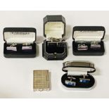 DUPONT LIGHTER & 4 PAIRS OF CUFFLINKS