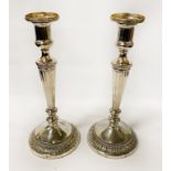 PAIR OF HM SILVER CANDLESTICKS - 31CM H APPROX