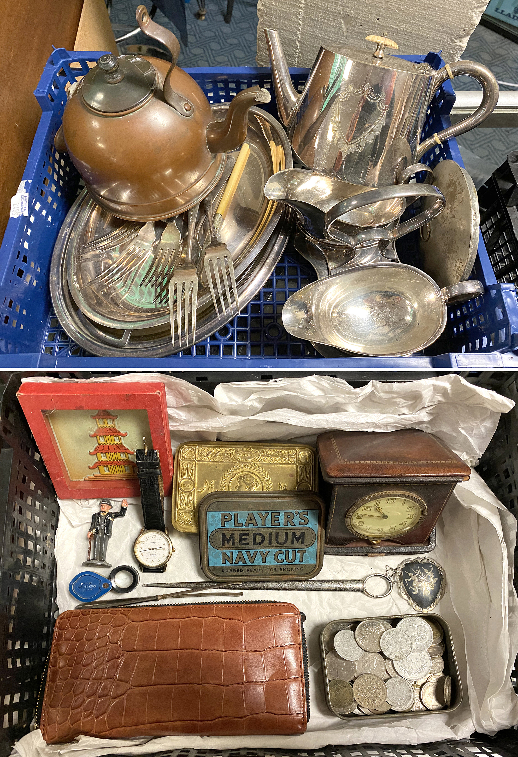 QTY OF INTERESTING ITEMS SOME SILVER & SEVERAL SILVER PLATE ITEMS