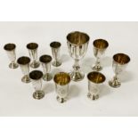 H/M SILVER COLLECTION OF KIDDISH CUPS - 10 OZS APPROX