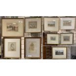 9 VARIOUS WATERCOLOURS BY WILLIAN CROTCH, HENRY EDOWES KEEN, FREDERICK W L LITCHFIELD, NATHANIAL