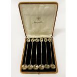 6 LANCASTER STEEL SPOONS IN CASE MARKED PRINCESS GRACE OF MONACO