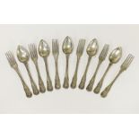 QTY OF SILVER SPOONS & FORKS - 4 OZS APPROX