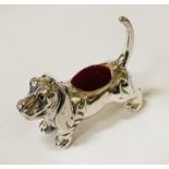 STERLING SILVER DOG PIN CUSHION