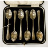 H/M SILVER SET OF 6 TEASPOONS - 2 OZS APPROX