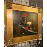 ORIGINAL OIL ON CANVAS - SIGNED CATHERINE ROSS - ARMY GENERAL ATTIRES 60CM X 50CM