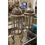 PAIR OF LARGE ROUND LANTERNS - 83 CMS (H) APPROX