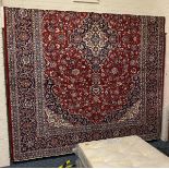 CENTRAL PERSIAN SIGNED KASHAN CARPET 405CMS X 298CMS