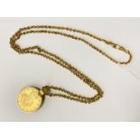 1900 AMERICAN 5 DOLLAR COIN PENDANT ON CHAIN