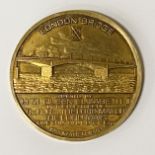 LARGE HM SILVER MEDAL FOR CORPORATION OF THE CITY OF LONDON - LONDON BRIDGE 1973