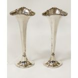 TWO PAIR OF HM SILVER POSY VASES 21CMS (H) APPROX