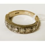 18CT GOLD & SELDEN DIAMOND RING - SIZE O - 6.7 GRAMS APPROX