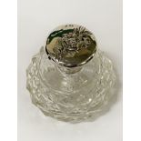 HM SILVER TOPPED PERFUME BOTTLE - 9.5 CMS (H) APPROX