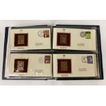 22CT GOLDEN REPLICAS OF BRITISH STAMPS