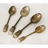 FOUR HM SILVER SPOONS - 8 OZS APPROX