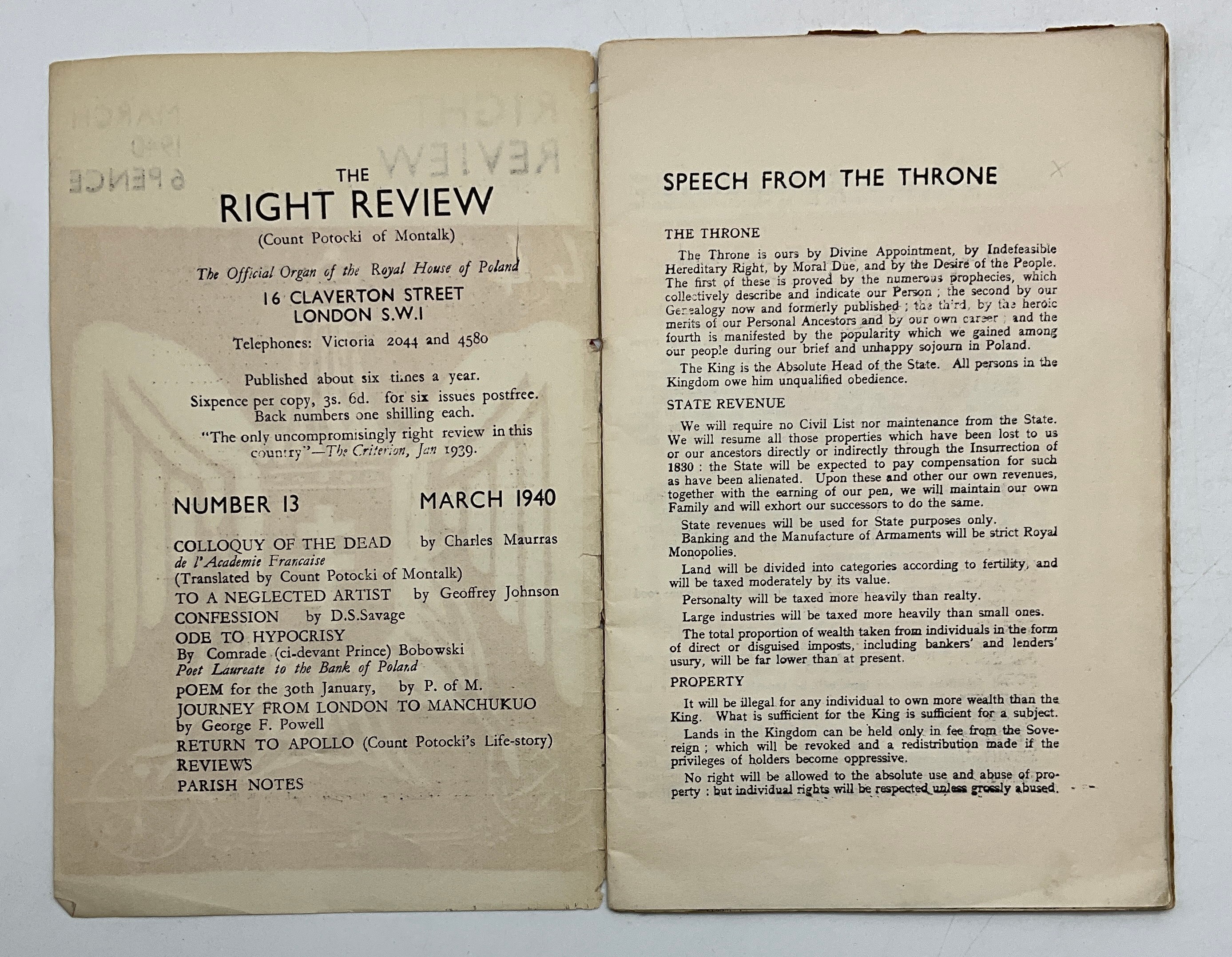 THE RIGHT REVIEW - MARCH 1940 - Image 2 of 5