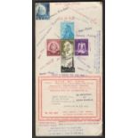 UNUSUAL SOUVENIR PHILATELIC COVER WITH VARIOUS STAMPS FIFTY YEARS DAY-BY-DAY CARD 1913-1963