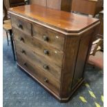 MAHOGANY FIVE DRAWER CHEST