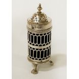 EDWARDIAN SILVER PEPPER POT - SHEFFIELD 1907 BY WILLIAM HUTTON 10CMS (H) APPROX