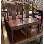 SET OF SIX CHINESE HARDWOOD CHAIRS